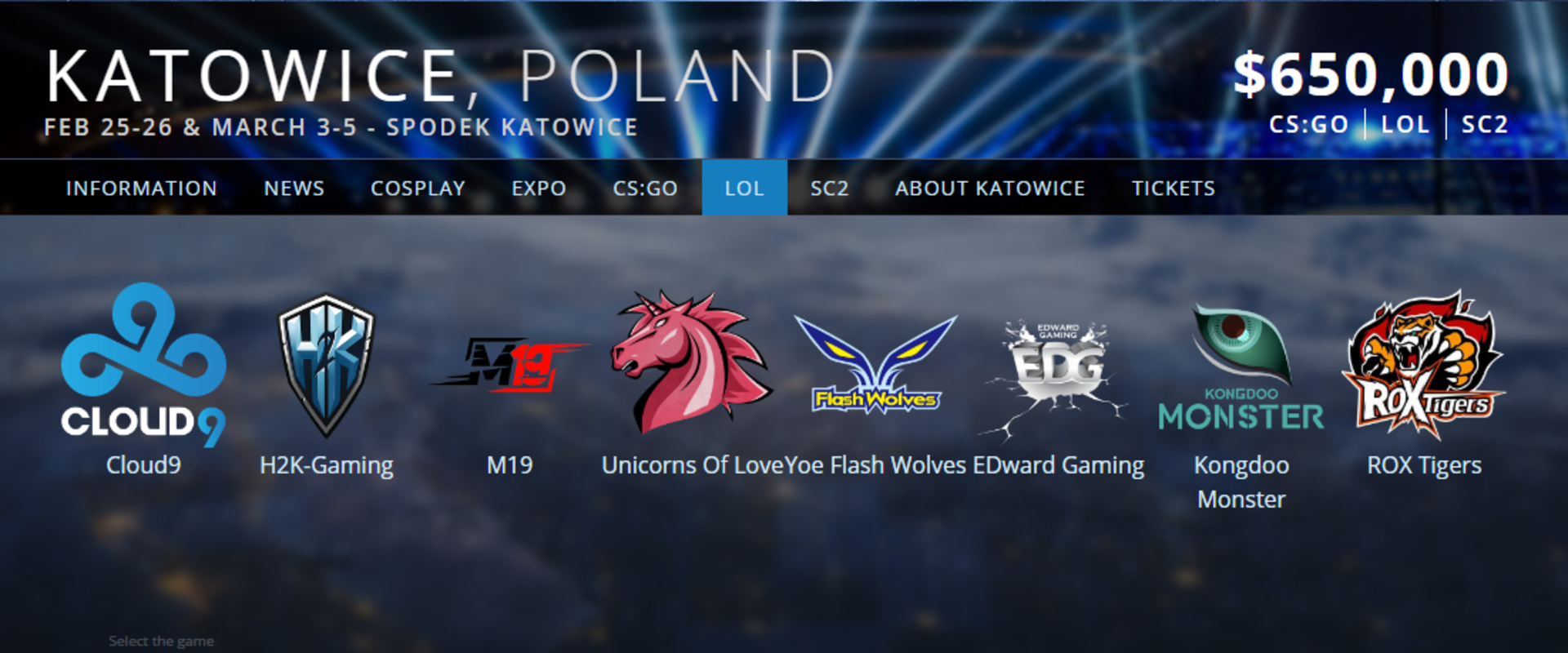 Itt az IEM Katowice League of Legends lineup-ja!