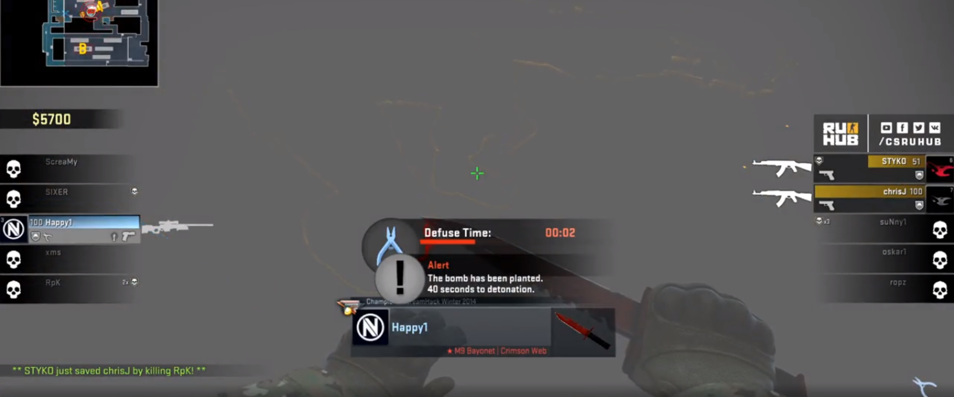 VIDEÓ: Happy megtréfálta a mouz-t egy ninja defuse-al