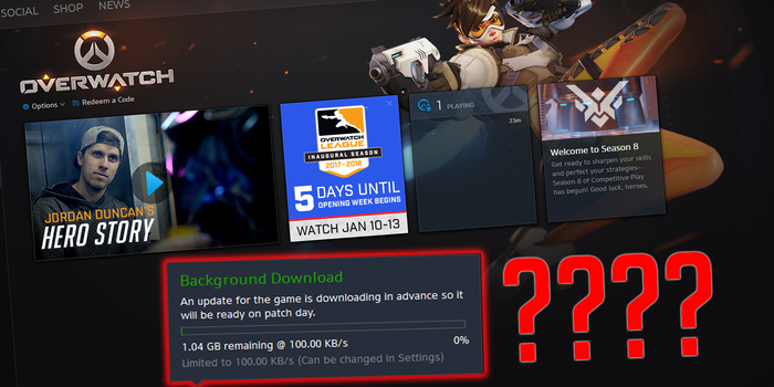 Overwatch - Mit tartalmazhat az 1GB-os háttér frissítés a battle.net kliensben?