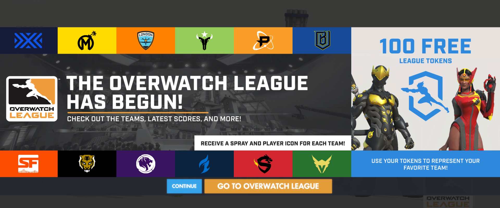 A tegnap esti frissítésben megérkeztek az Overwatch League skinek!