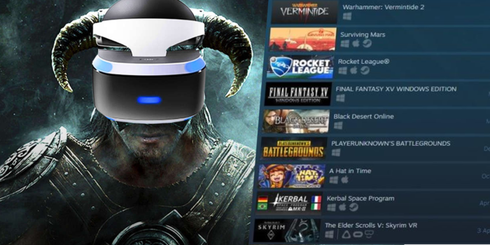 A Skyrim VR verziója erősen bekezdett a Steam toplistáján
