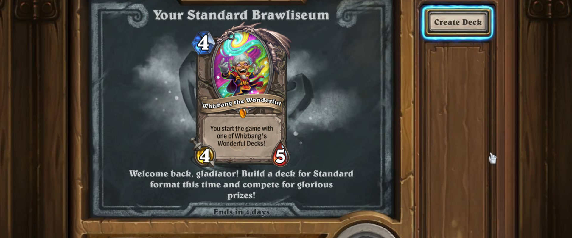 Visszatér a Standard Brawliseum, Whizbang tiltás nélkül!