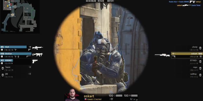 CS:GO - Még a kommentátorok hangja is eltűnt Oskar tripla collatos ásza után