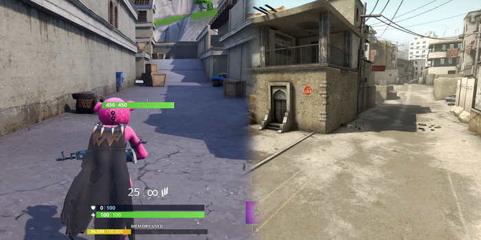 Fortnite - Egy játékos elkészítette Dust2 tökéletes mását a Fortnite kreatív módjába