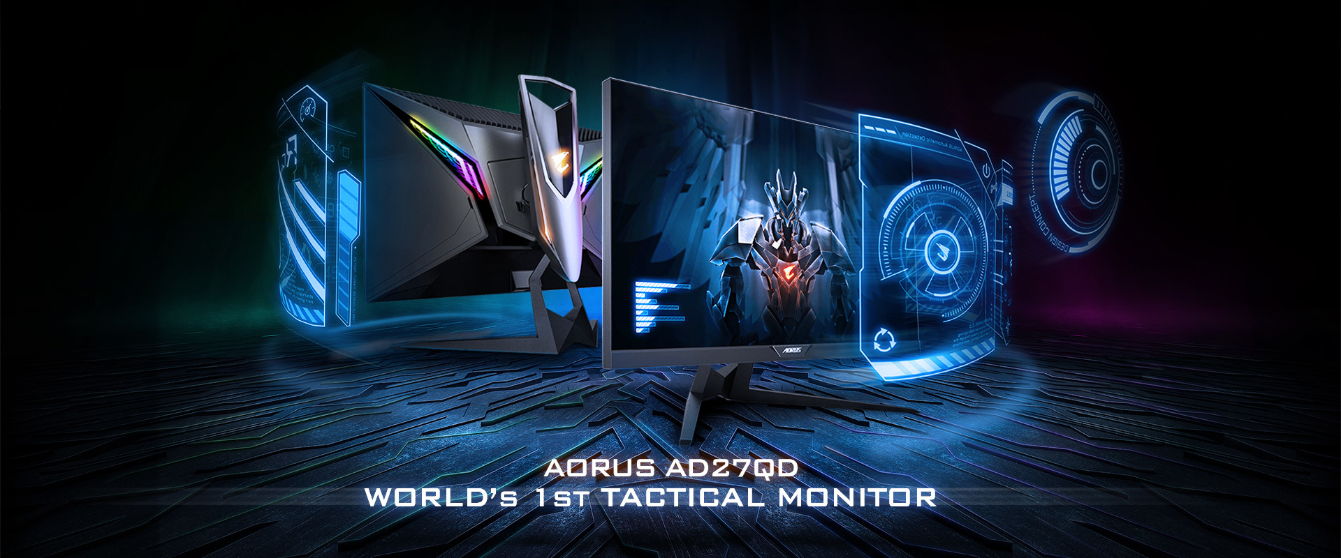 Gigabyte Aorus AD27QD: bemutatták a világ első taktikai gamer monitorát