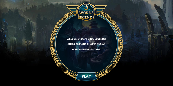 League of Legends - Egy igazán szórakoztató mini játék: 3 Words Legends