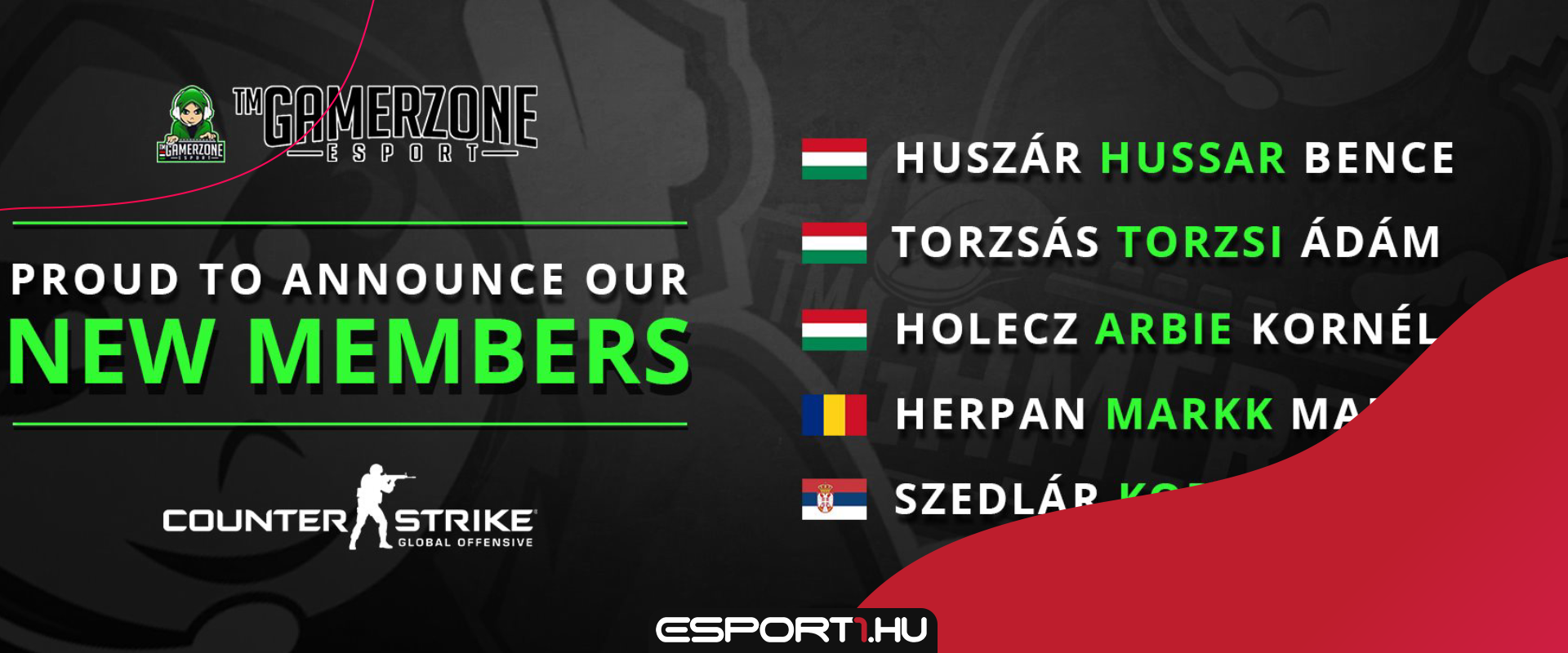 Ex-HoP és Nice Gaming játékosokból alakult meg a GAMERZONE új csapata