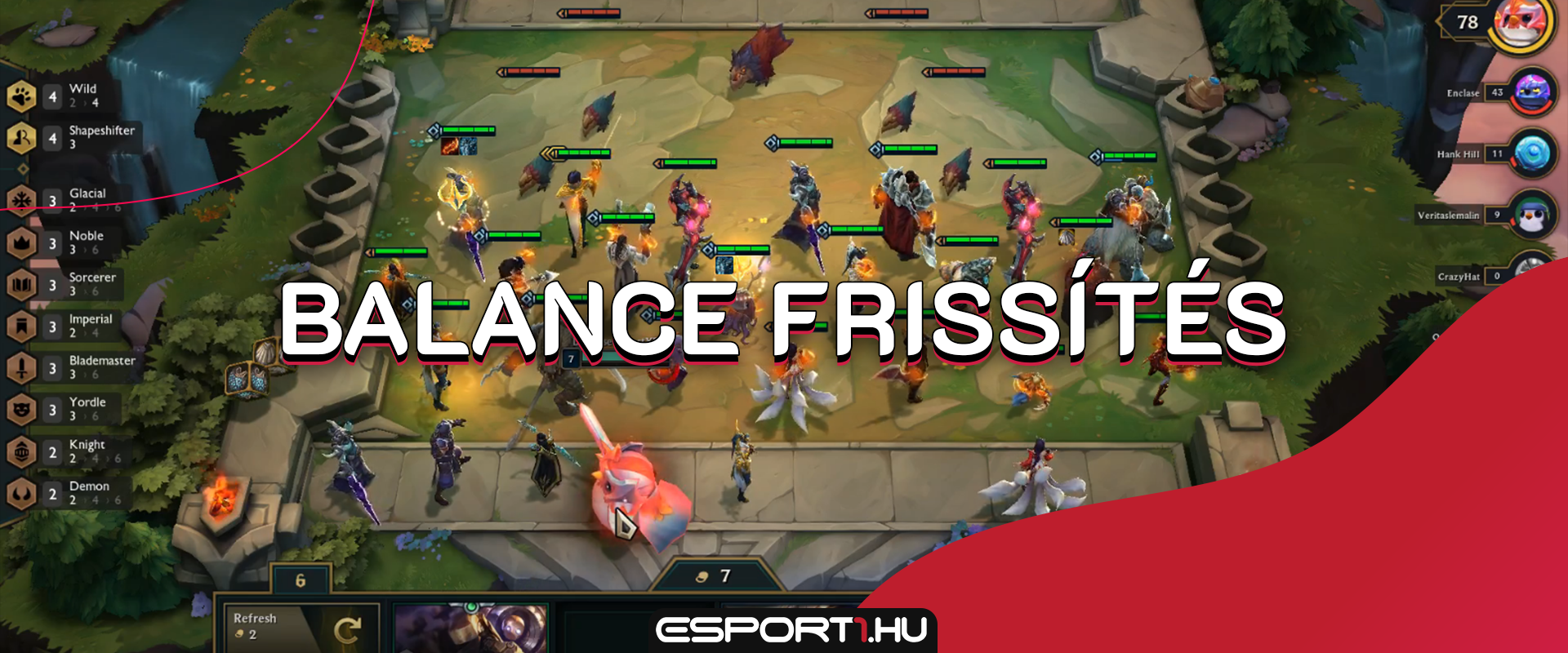 Két nap alatt két balance frissítés is érkezett a TFT-hez