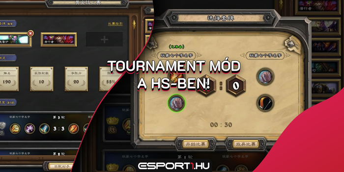 Hearthstone - Kínából jelentik: Holnap indul a játékon belüli Tournament mód nyílt bétája!