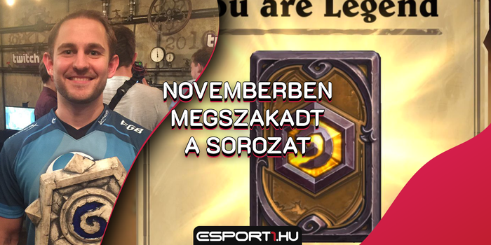 Hearthstone - Elmúlt 5 évben mindig Legend volt, novemberben nem jött össze neki