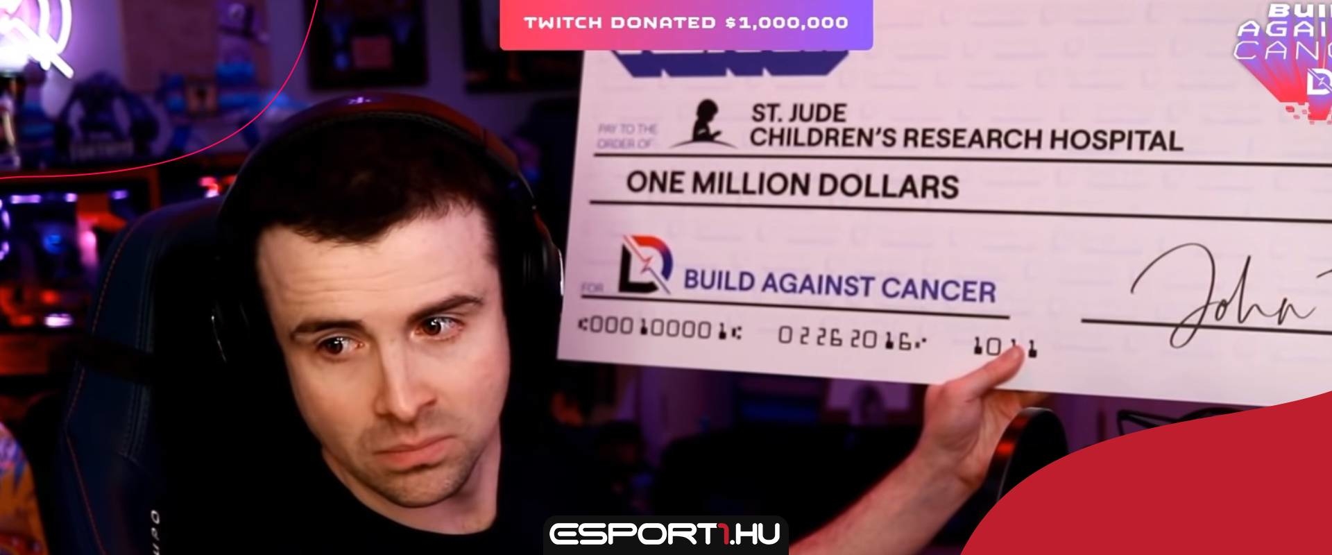 Egymillió dolláros donate-tel egészítette ki a Twitch DrLupo jótékonysági streamjét