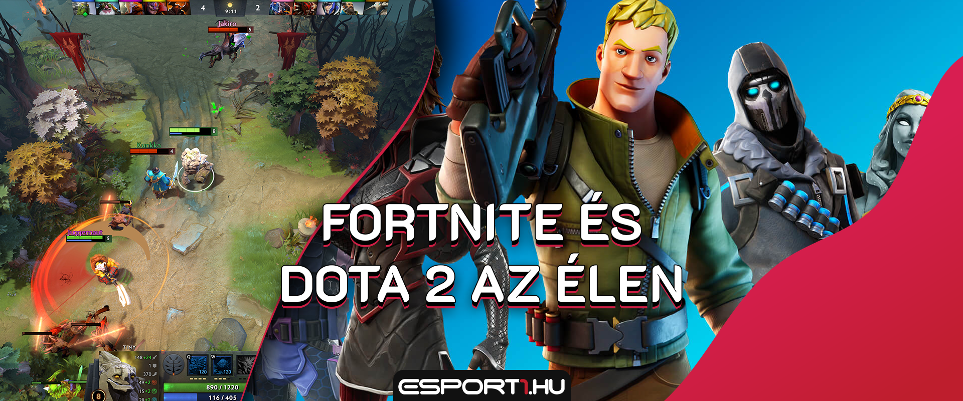 2019-ben a Fortnite és a Dota 2 volt az e-sportjátékok két királya