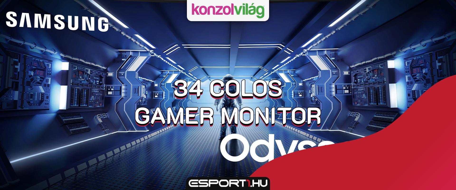 Hardver: Samsung Odyssey G5 C34G55TWWU monitor, szélesvásznú szörnyeteg gamerek számára