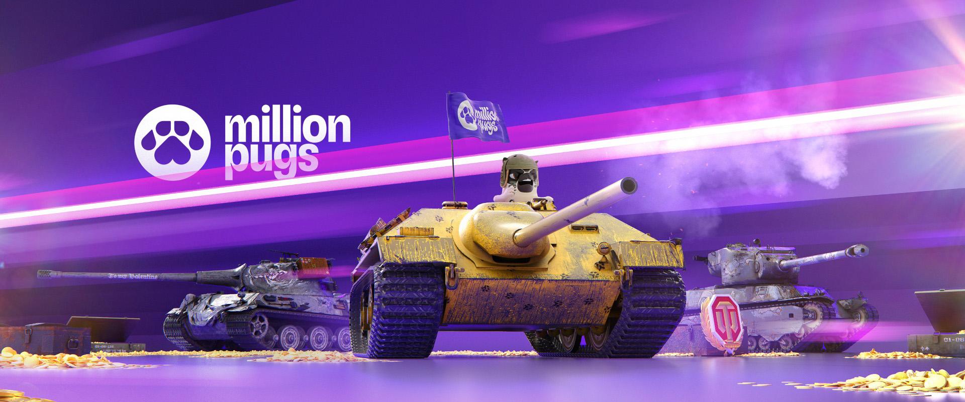 Kösd össze a World of Tanks és a MillionPugs-fiókodat a játékbeli jutalmak egyszerűbb megszerzéséhez