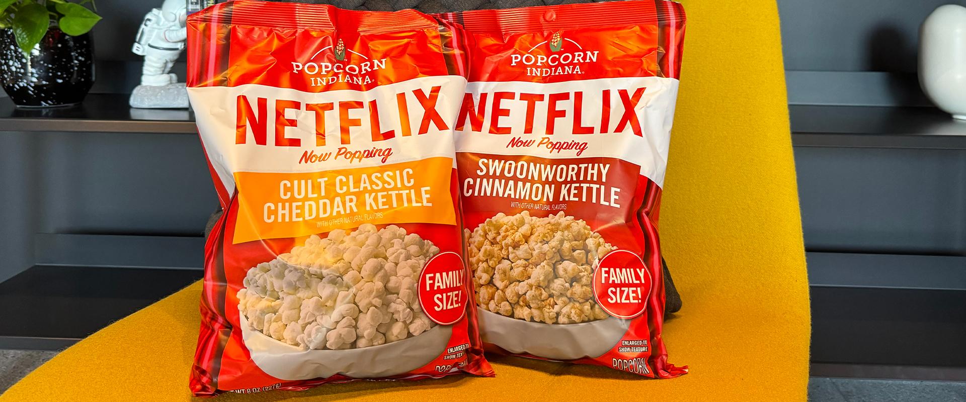 Itt a Netflix saját popcornja, ami nem olcsó, de legalább nagy a zacskó