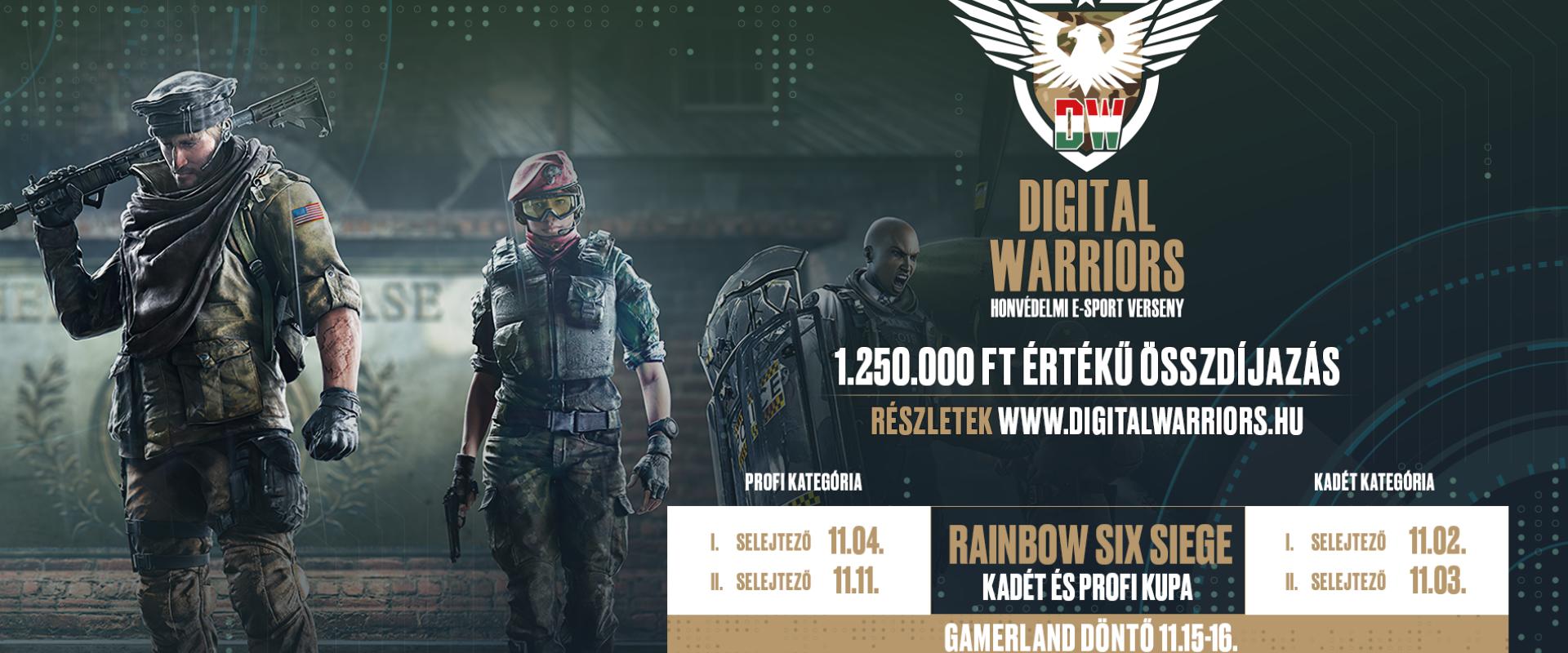 Novemberben jön a Digital Warriors – Honvédelmi E-sport verseny profi és kadét R6S kupája