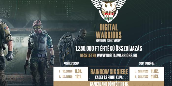 Gaming - Novemberben jön a Digital Warriors – Honvédelmi E-sport verseny profi és kadét R6S kupája