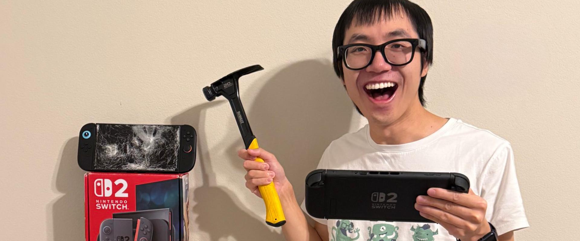 Élőben törte rommá a boltosok előtt az új Nintendo Switch 2-t, pórul is járt