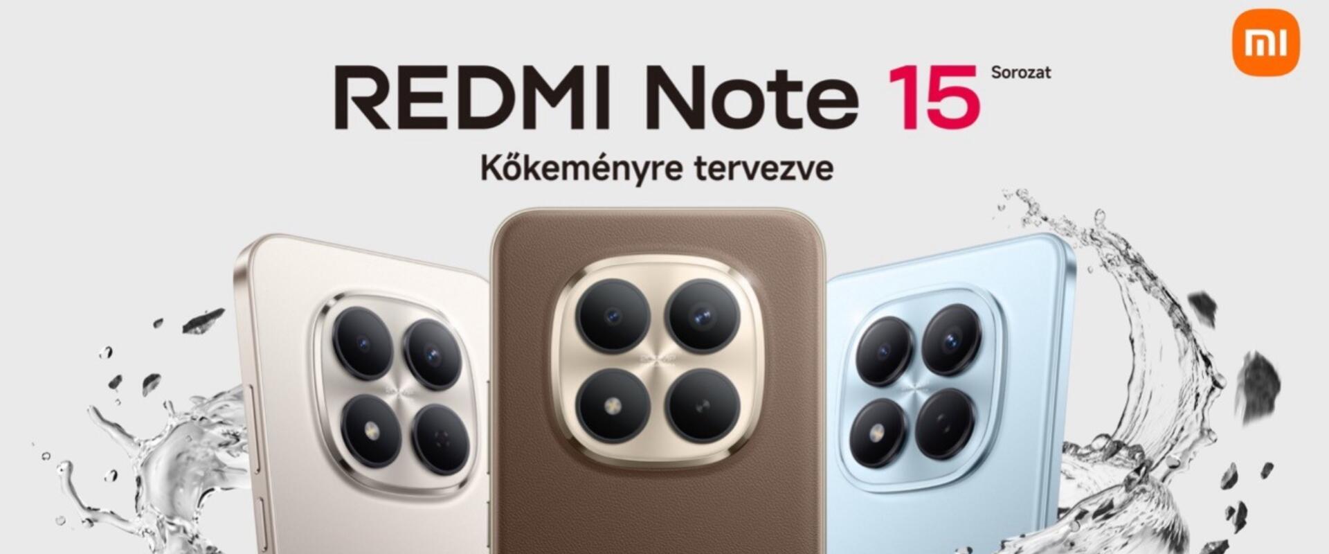 Itt az új Xiaomi Redmi Note 15 sorozat: erős aksi, strapabíróság és fotós képességek