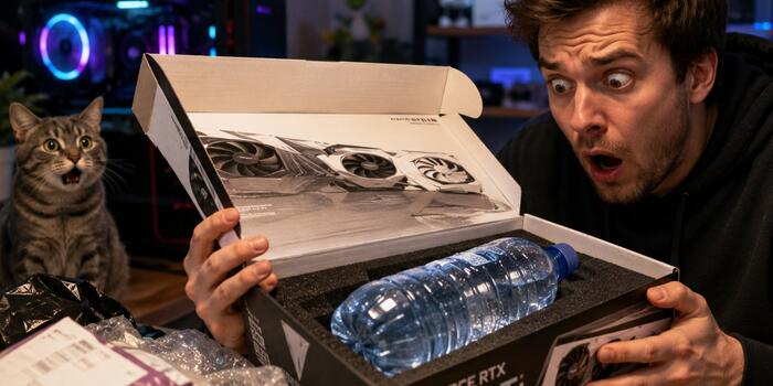Gaming - A kétliteres csel, súlyra megvolt az 1100 dolláros videókártya, a dobozban mégis más lapult