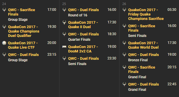 quakecon schedule