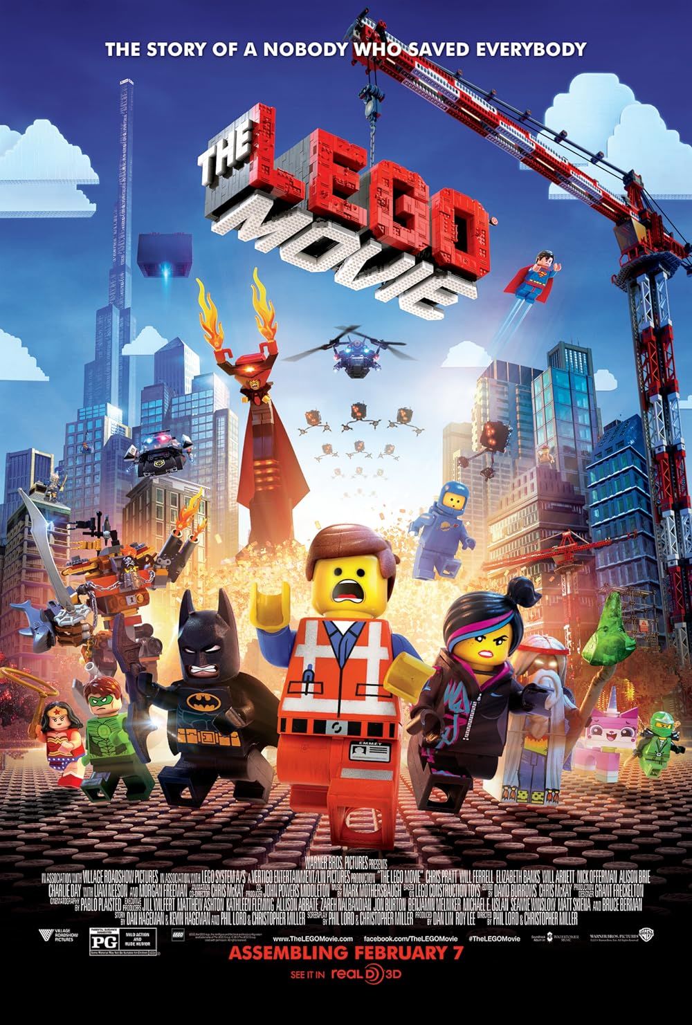 A Lego-kaland | The LEGO Movie (2014): imdb pontszám: 7.7 / Rotten Tomatoes nézői értékelés: 87%