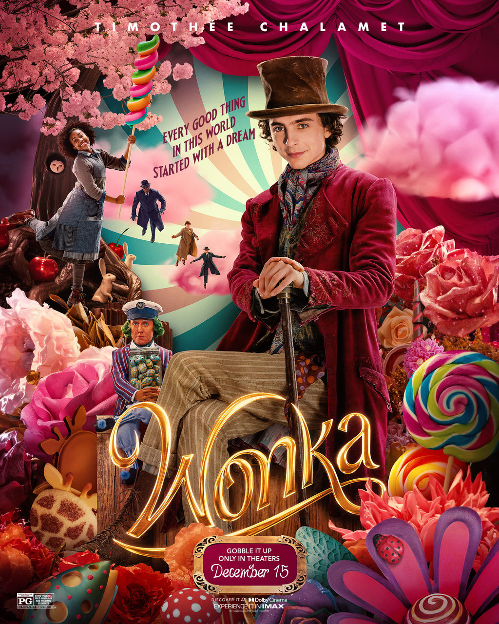 Wonka (2023): imdb pontszám: 7.0 / Rotten Tomatoes nézői értékelés: 91% kép forrása: imdb