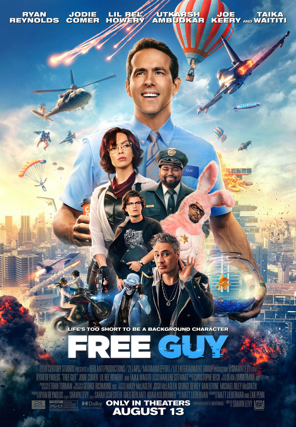 Free Guy (2021): imdb pontszám: 7.1 / Rotten Tomatoes nézői értékelés: 94%