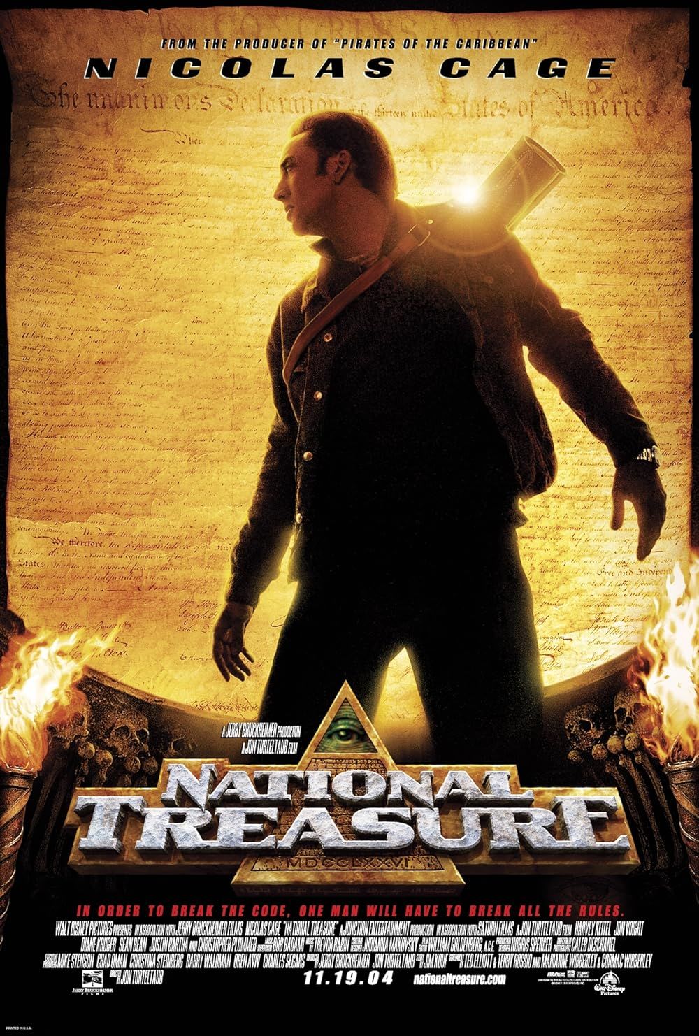 National Treasure | A nemzet aranya (2004): imdb pontszám: 6.9 / Rotten Tomatoes nézői értékelés: 76%