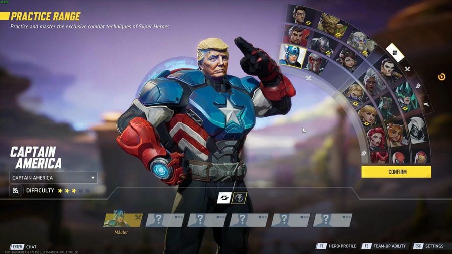 Donald Trump Marvel Rivals mod - Forrás: Nexus Mods / NetEase