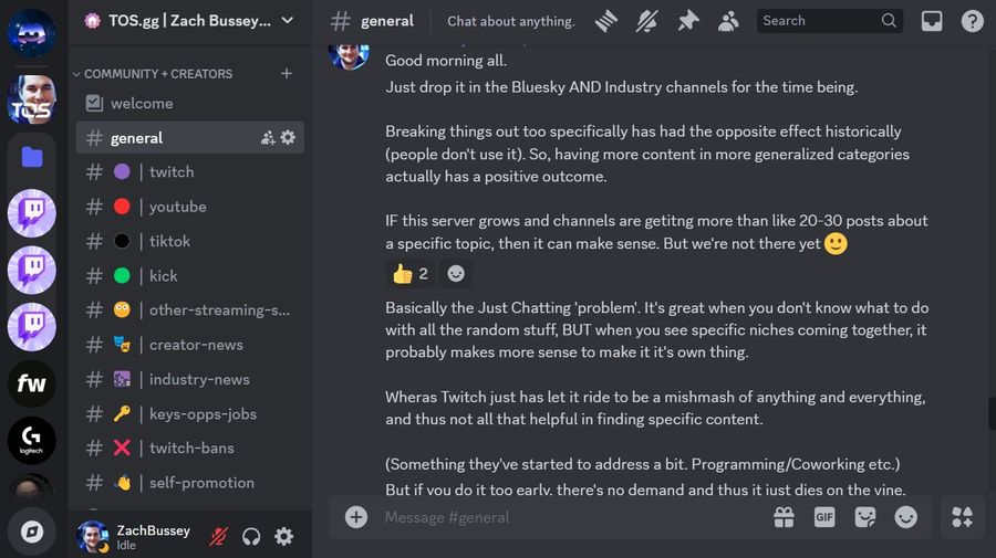 A Discord felülete eddig - Forrás: Zach Bussey