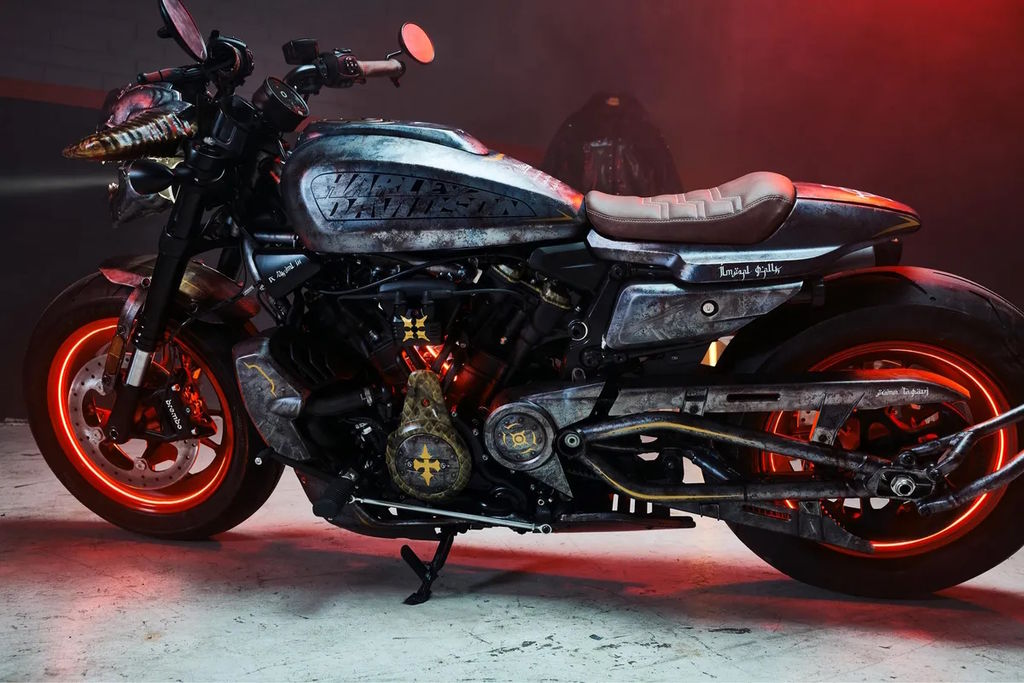 A DOOM: The Dark Ages játékhoz készült Harley Davidson motor és kiegészítői