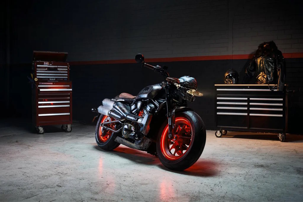 A DOOM: The Dark Ages játékhoz készült Harley Davidson motor és kiegészítői