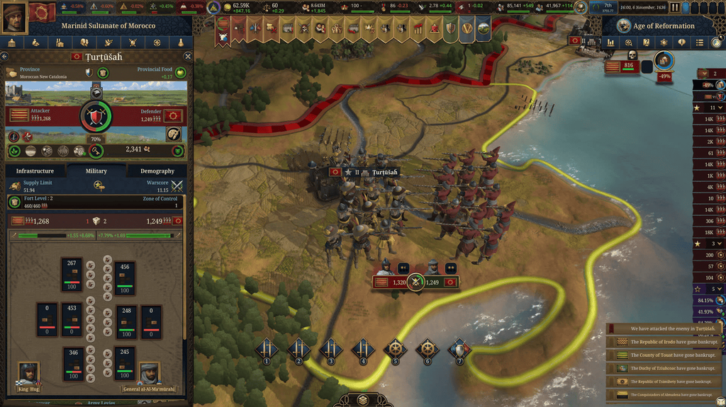 Kép az Europa Universalis V játékmenetéből - Forrás: Paradox Interactive