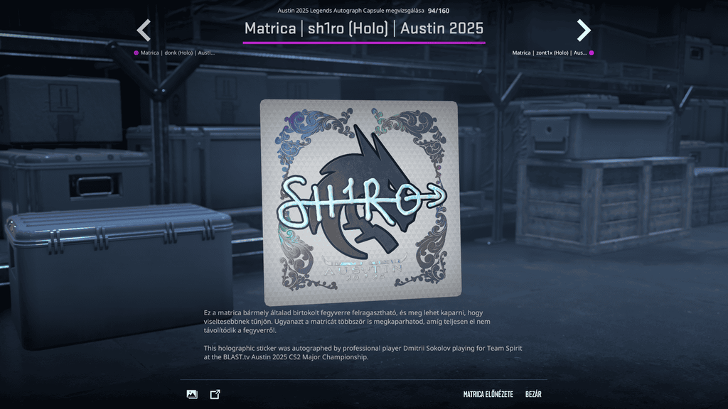 A BLAST.tv Austin Major legendáinak matricái