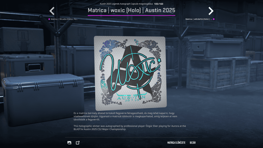 A BLAST.tv Austin Major legendáinak matricái