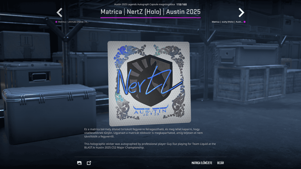 A BLAST.tv Austin Major legendáinak matricái