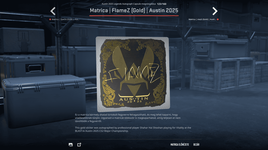 A BLAST.tv Austin Major legendáinak matricái