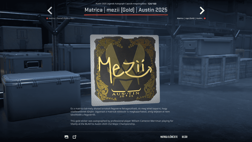 A BLAST.tv Austin Major legendáinak matricái