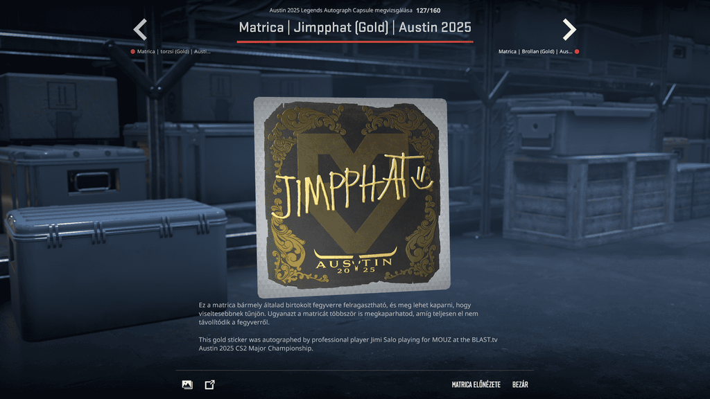 A BLAST.tv Austin Major legendáinak matricái