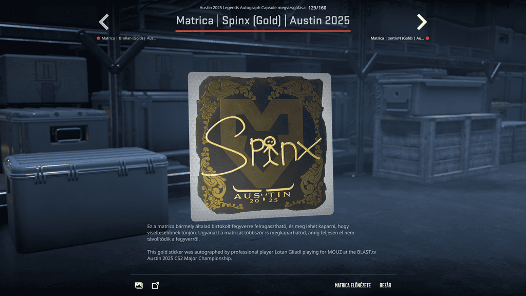 A BLAST.tv Austin Major legendáinak matricái