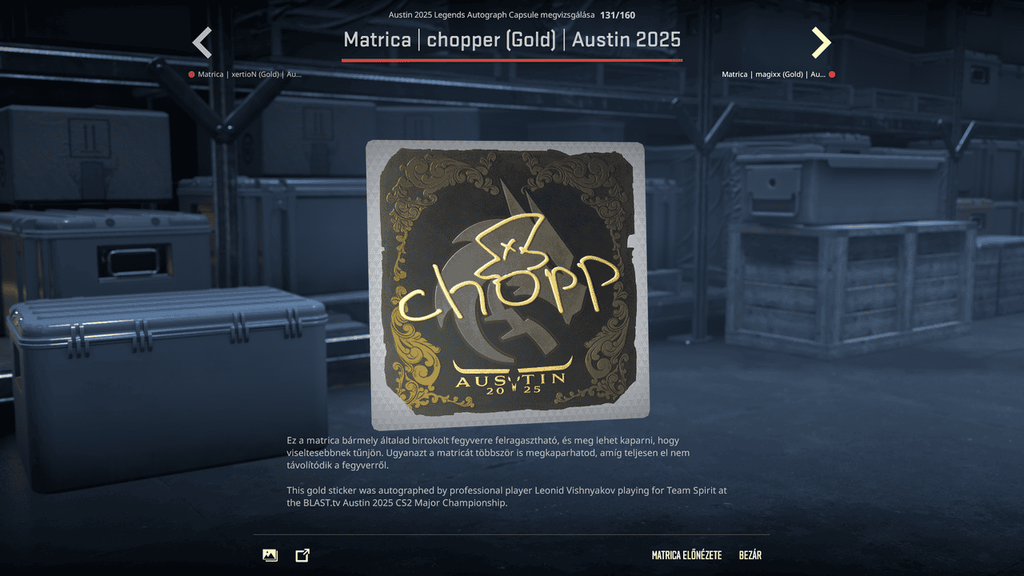 A BLAST.tv Austin Major legendáinak matricái