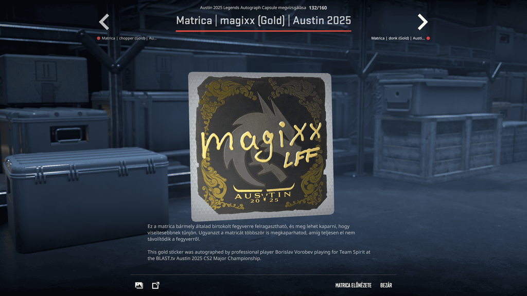 A BLAST.tv Austin Major legendáinak matricái