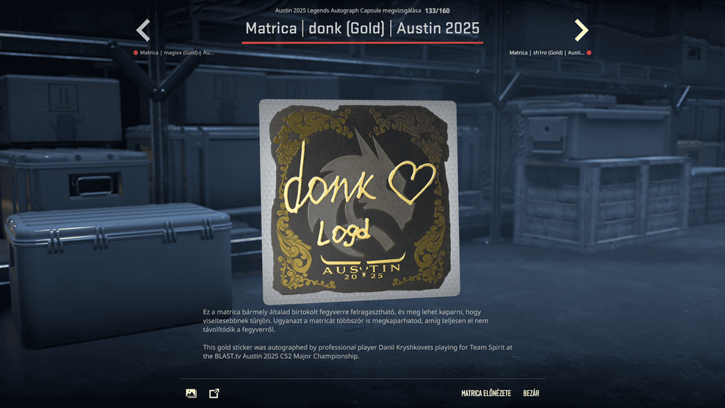 A BLAST.tv Austin Major legendáinak matricái