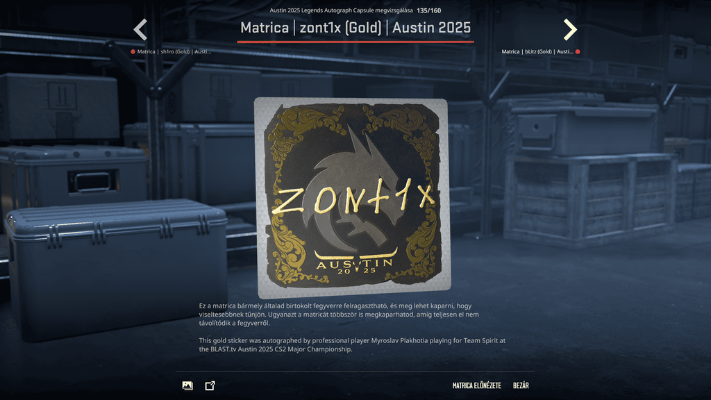 A BLAST.tv Austin Major legendáinak matricái