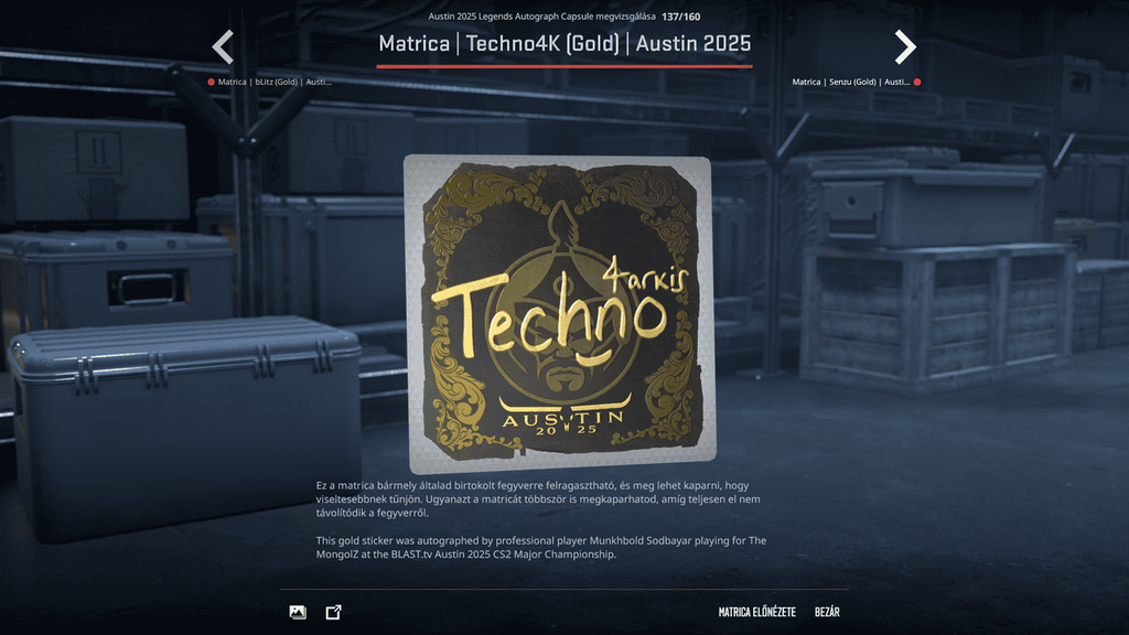 A BLAST.tv Austin Major legendáinak matricái