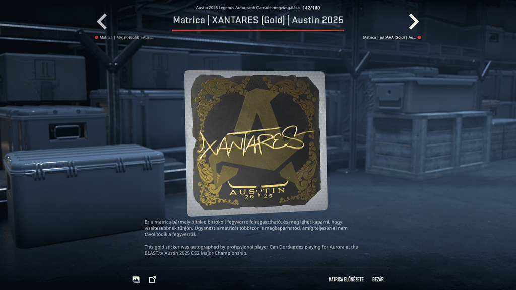 A BLAST.tv Austin Major legendáinak matricái