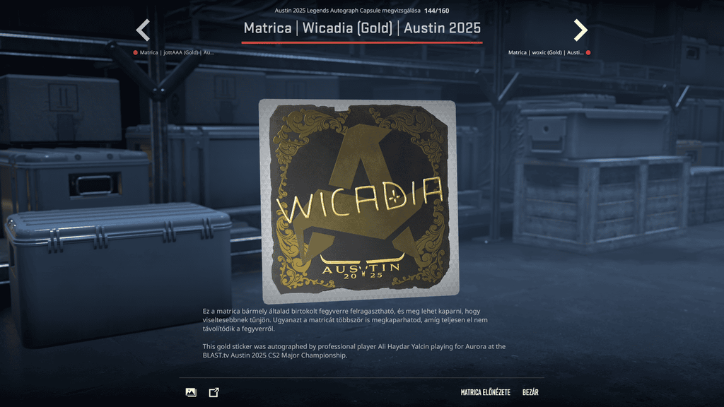 A BLAST.tv Austin Major legendáinak matricái