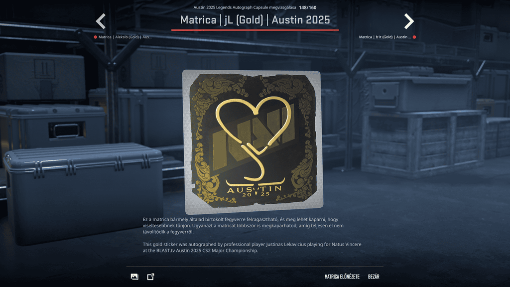 A BLAST.tv Austin Major legendáinak matricái