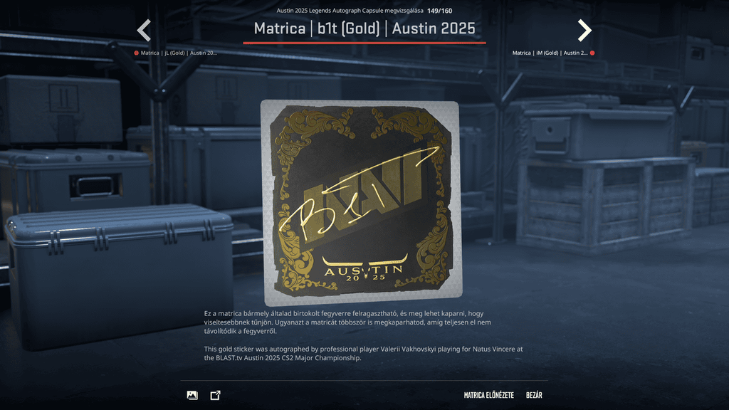 A BLAST.tv Austin Major legendáinak matricái